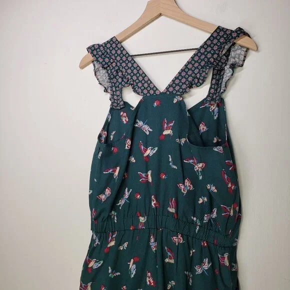 NEW Matilda Jane Evergreen Dream Jumpsuit‎ Women's S Green Floral NWT - Picture 12 of 15